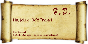 Hajduk Dániel névjegykártya