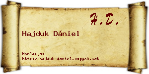 Hajduk Dániel névjegykártya